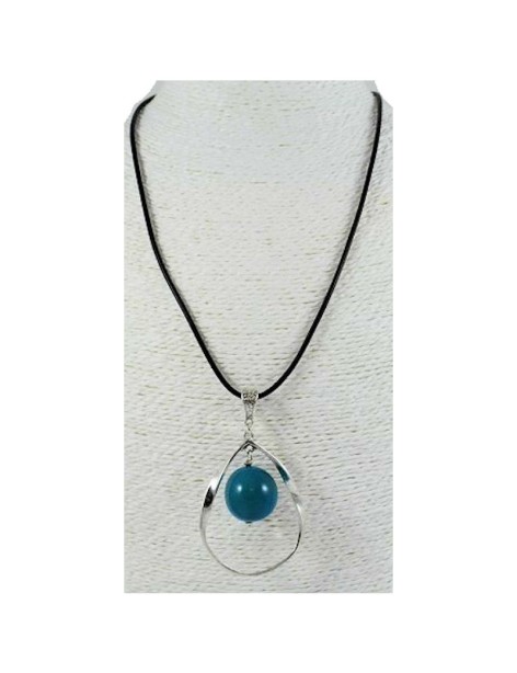 Pendentif alliage et perle de tagua Pendentif alliage et perle de tagua