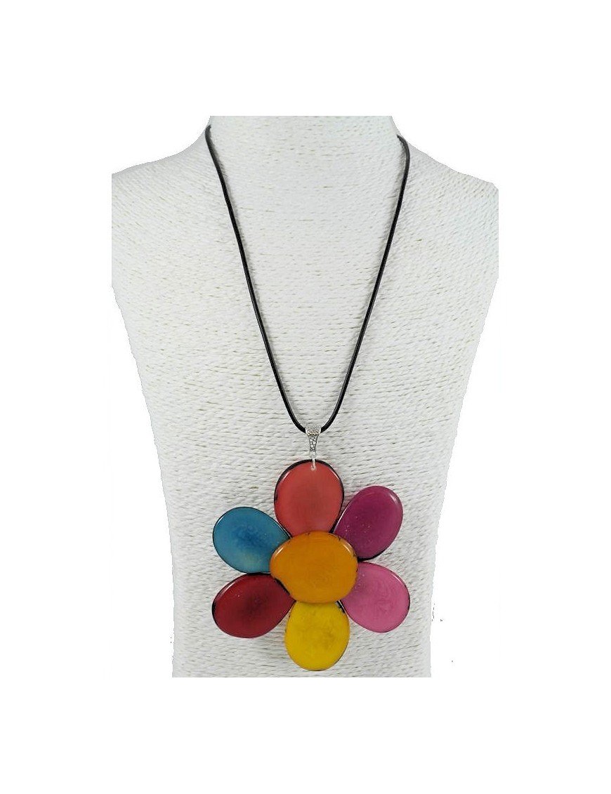Pendentif Fleur en tagua