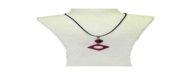 Pendentif design tagua teintée violet 
