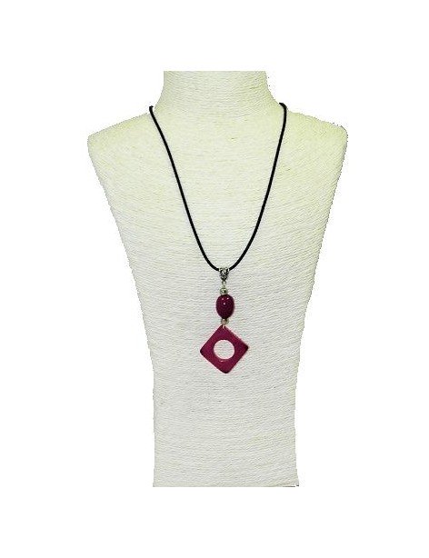 Pendentif design tagua teintée violet Pendentif design tagua teintée violet