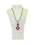 Pendentif design tagua teintée violet 