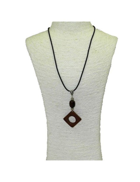 Pendentif design tagua teintée marron Pendentif design tagua teintée marron