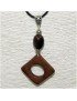 Pendentif design tagua teintée marron