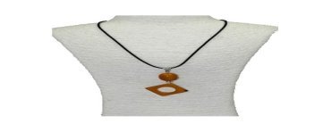 Pendentif design tagua teintée orange