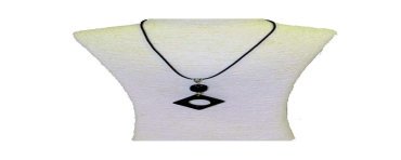 Pendentif design tagua teintée noir