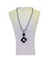 Pendentif design tagua teintée noir