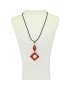 Pendentif design tagua teintée rose