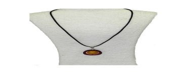 Pendentif  tagua teintée 