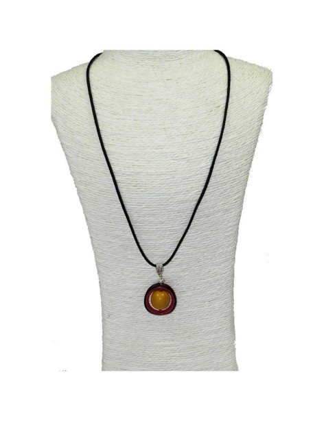 Pendentif tagua teintée Pendentif tagua teintée