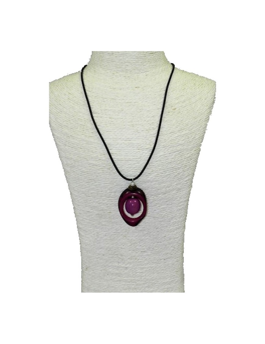 Pendentif tagua teintée 