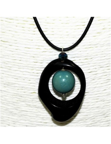 Pendentif tagua teintée 