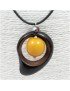 Pendentif tagua teintée 