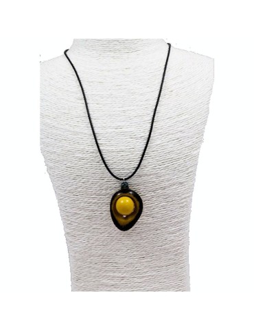 Pendentif  tagua teintée 
