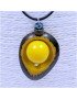 Pendentif  tagua teintée 