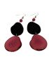 Boucles d'oreilles tranches en ivoire végétal