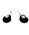 Boucles d\'oreilles tranches en ivoire végétal