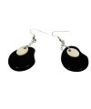 Boucles d\'oreilles tranches en ivoire végétal