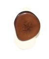 Bague tranche de Tagua Teintée en marron