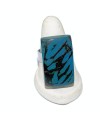 Bague tranche de Tagua Teintée en bleu