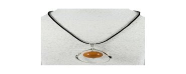 Pendentif alliage et perle de tagua