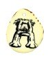Tranche de tagua gravée lettre A 