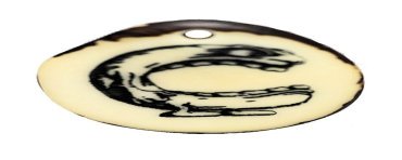 Tranche de tagua gravée lettre C