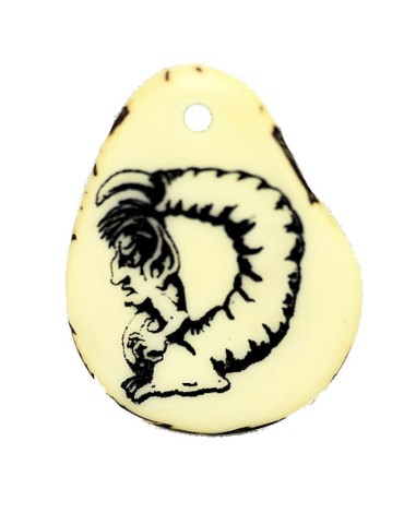 Tranche Tagua gravée lettre D