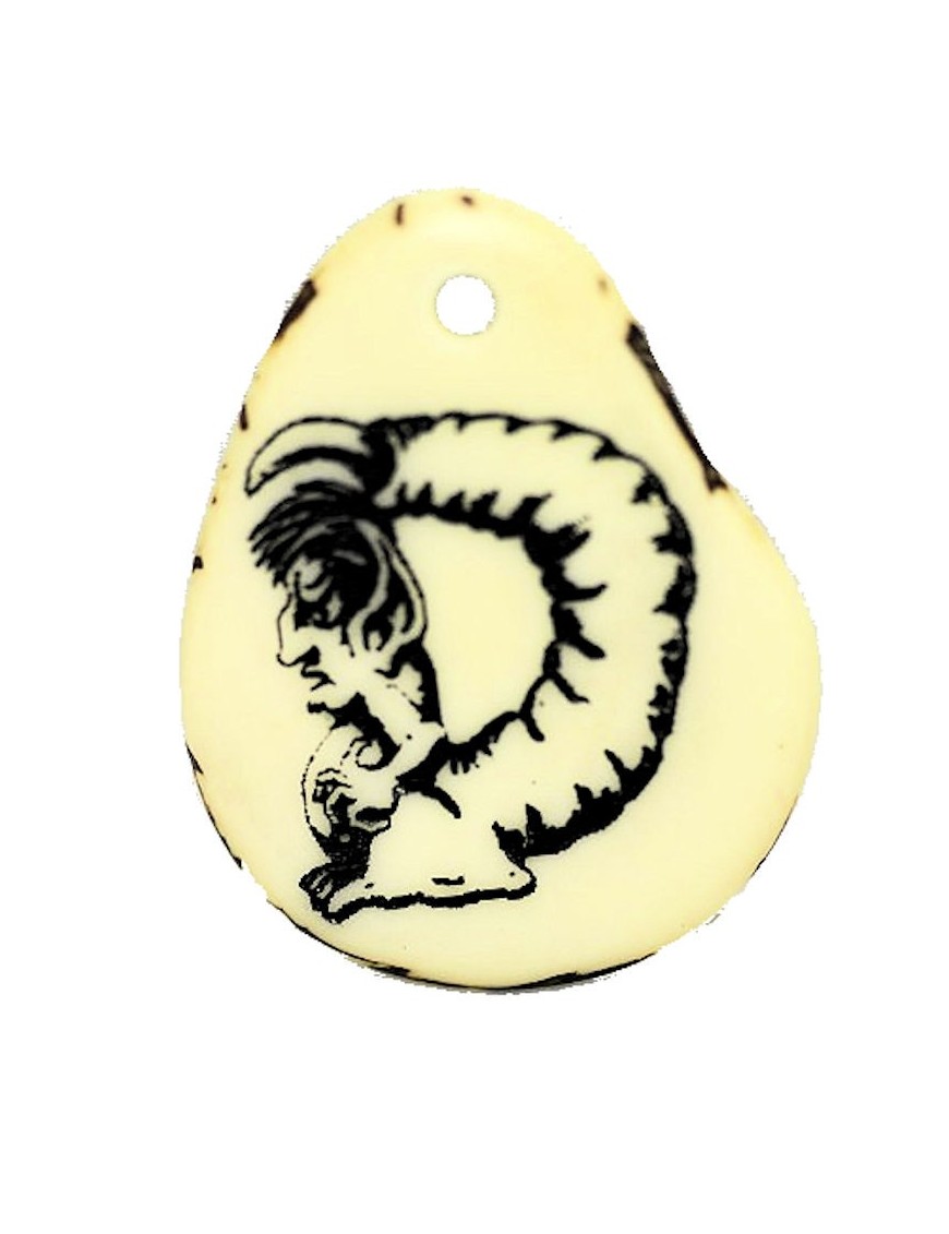 Tranche Tagua gravée lettre D