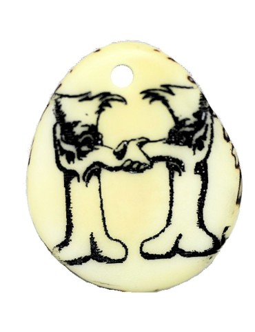 Tranche Tagua gravée lettre H 