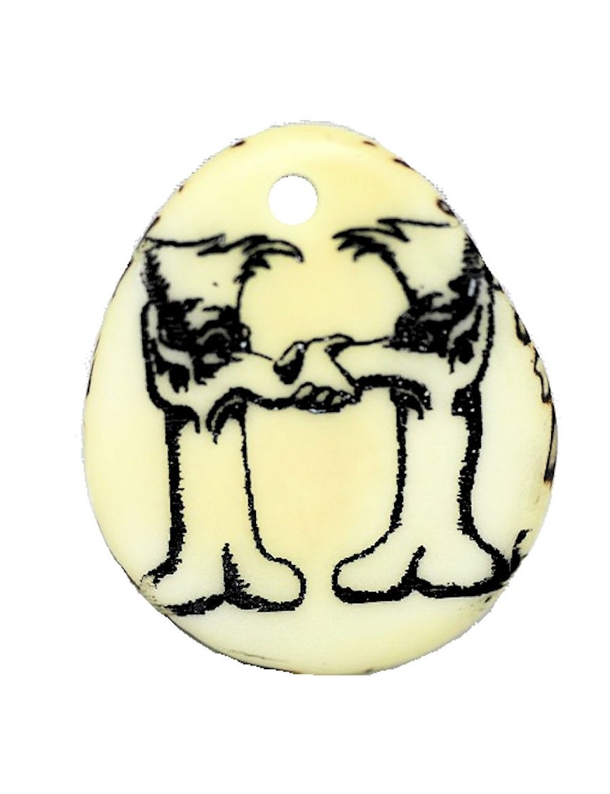 Tranche Tagua gravée lettre H 