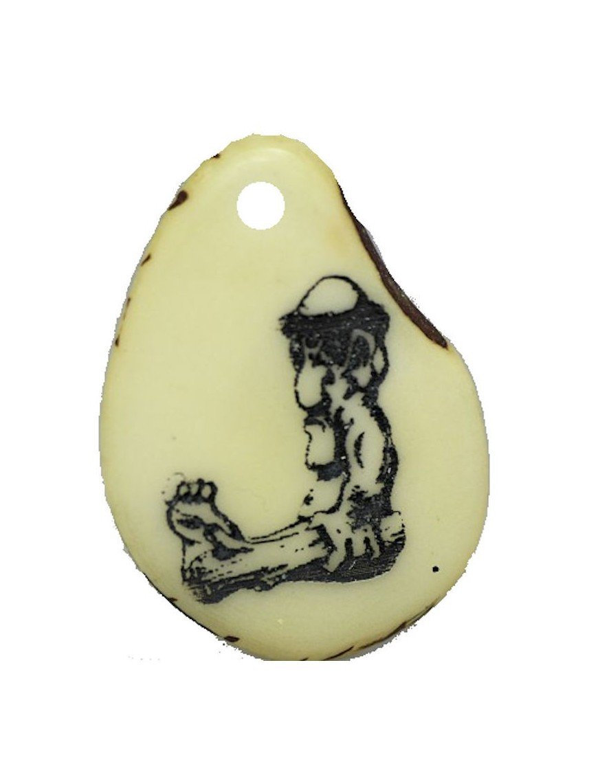 Tranche Tagua gravée lettre J 