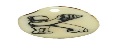 Tranche Tagua gravée lettre K 