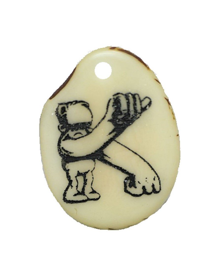 Tranche Tagua gravée lettre K 