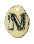 Tranche Tagua gravée lettre N 