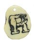 Tranche de tagua gravee lettre R 