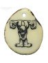 Tranche de tagua gravee lettre T 