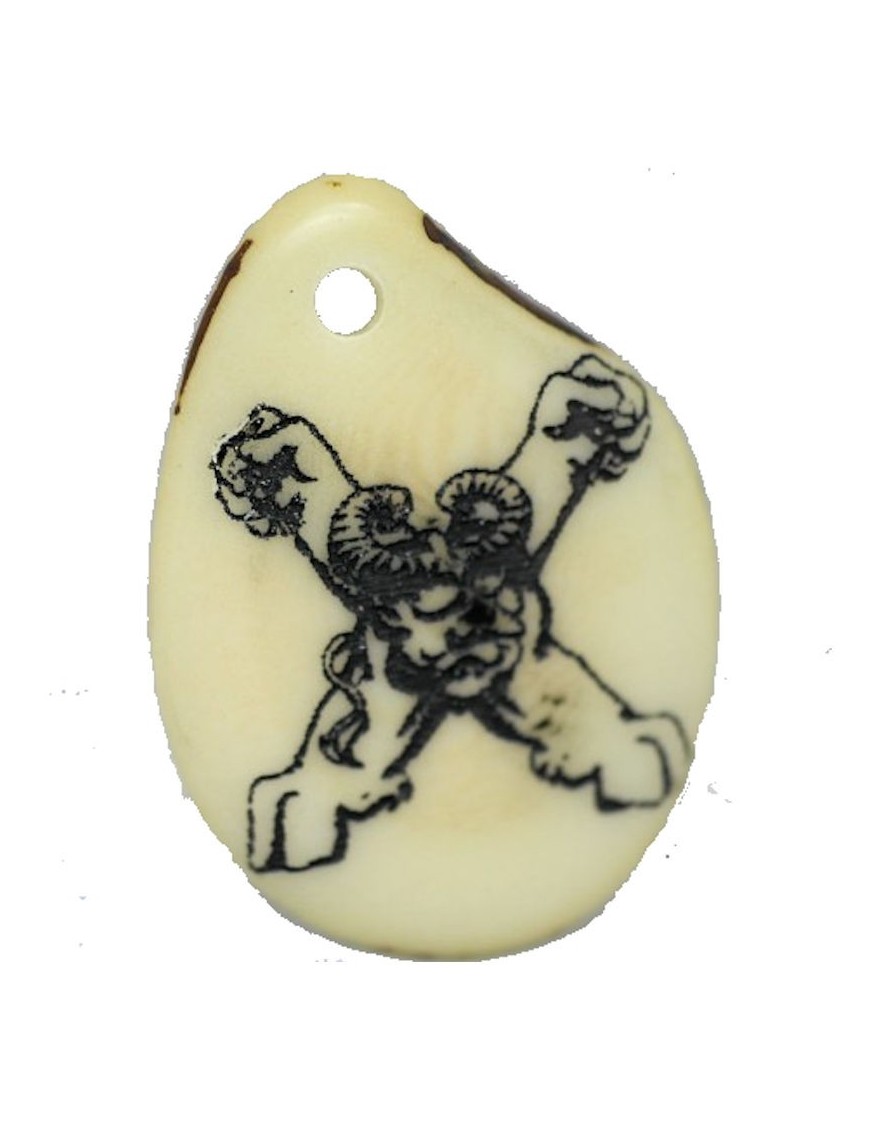 Tranche de tagua gravee lettre X