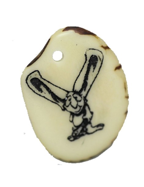 Tranche de tagua gravee lettre Y Tranche de tagua gravee lettre Y