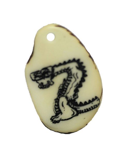 Tranche de tagua gravee lettre Z Tranche de tagua gravee lettre Z
