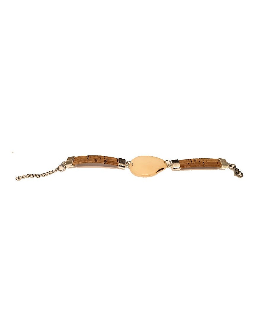 Bracelet tranche de Tagua et liège