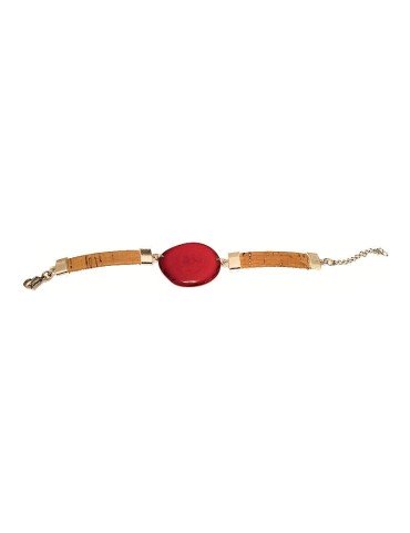 Bracelet tranche de Tagua et liège