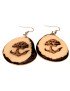 Boucles d'oreilles en ivoire végétal arbre de vie