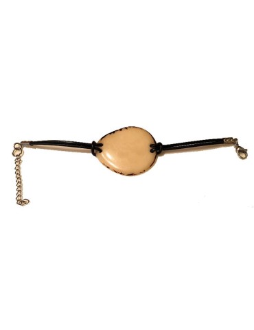 Bracelets tranches de tagua ou ivoire végétal teinté ou naturel