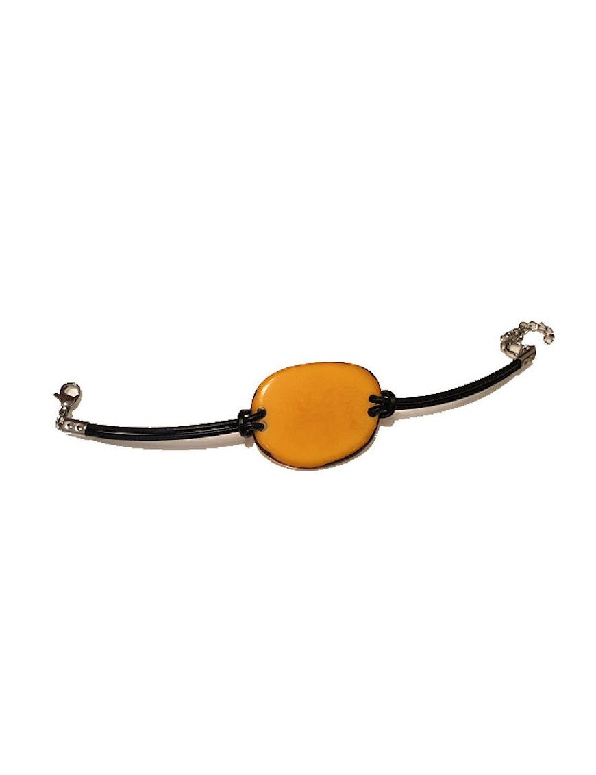 Bracelets tranches de tagua ou ivoire végétal teinté ou naturel