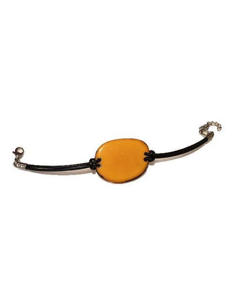 Bracelets tranches de tagua ou ivoire végétal teinté ou naturel