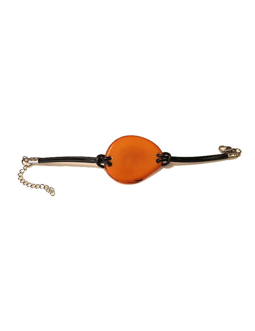 Bracelets tranches de tagua ou ivoire végétal teinté ou naturel