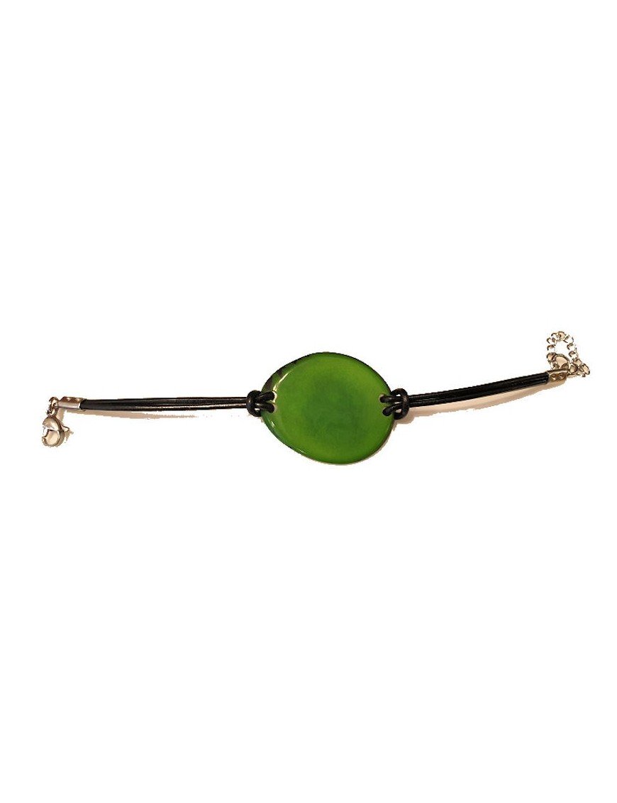 Bracelets tranches de tagua ou ivoire végétal teinté ou naturel