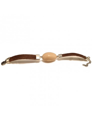 Bracelet avec une perle olive de TAGUA teinté ou de couleur naturelle