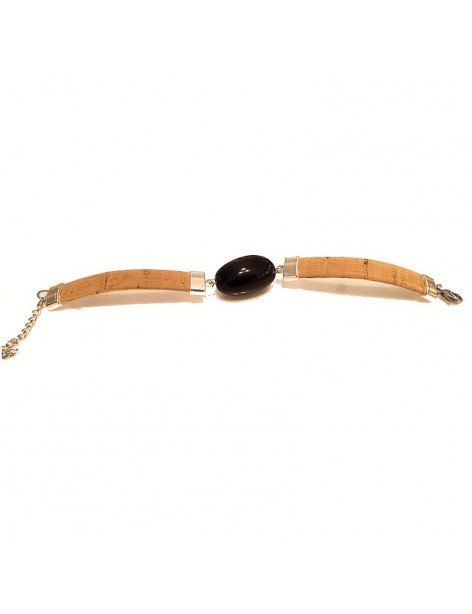 Bracelet avec une perle olive de TAGUA teinté ou de couleur naturelle