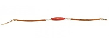 Bracelet avec une perle olive de TAGUA teinté ou de couleur naturelle